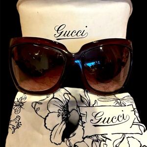 Authentic GUCCI wine red sunglasses